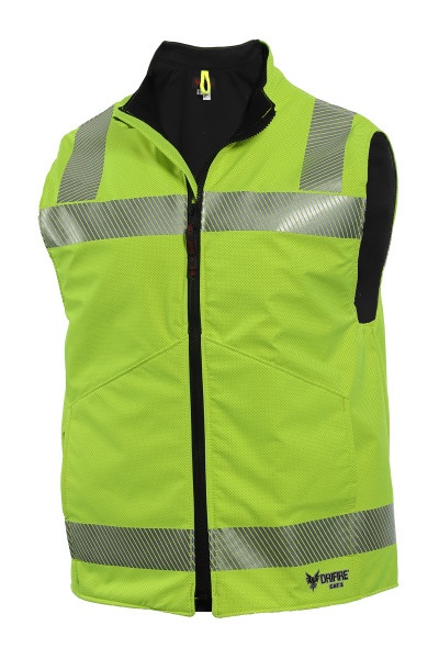 DRIFIRE Hi-Vis FR Fleece Lined Vest, Class 2, Yellow - Men's FR Work Wear